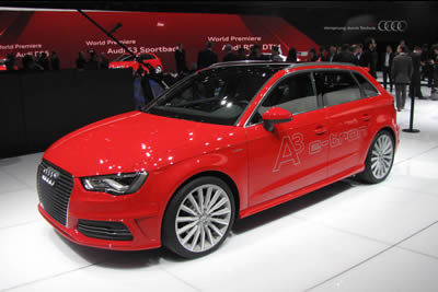 Audi A3 Sportback e-Tron plug in hybrid prototype 2013